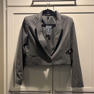 Express Women's Gray Suit Jacket